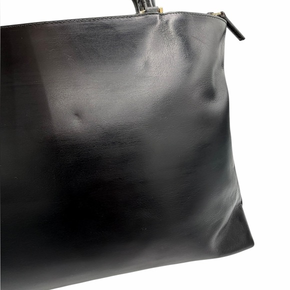 Gucci Vintage Bamboo Top Handle Black Leather Bag w/ unbranded Strap + COA - Picture 15 of 16